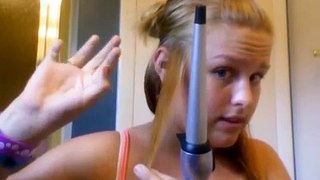 girl burn hair while making Hair Tutorial
