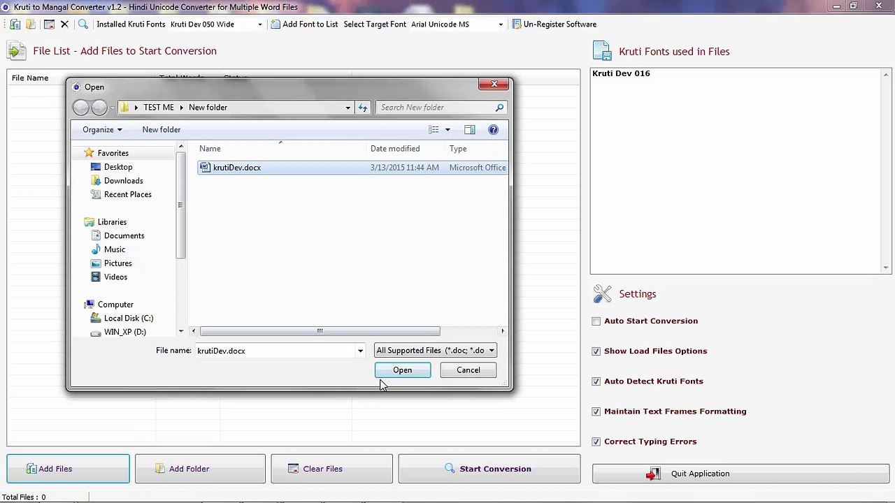 How to converter kruti font to unicode font