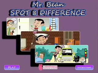 Mr Bean Cartoon Spot 8 Difference Games For Kids - Gry Dla Dzieci