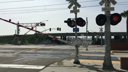 Washington Street Railroad Crossing, MTS 4004 Light Rail Trolley San Diego