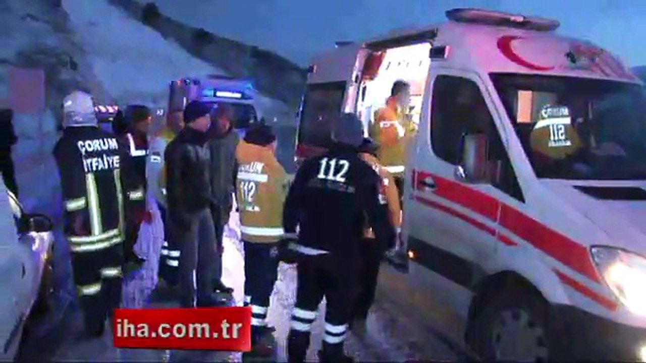 Çorum’da cenazeye giden otobüs devrildi 1 ölü, 45 yaralı