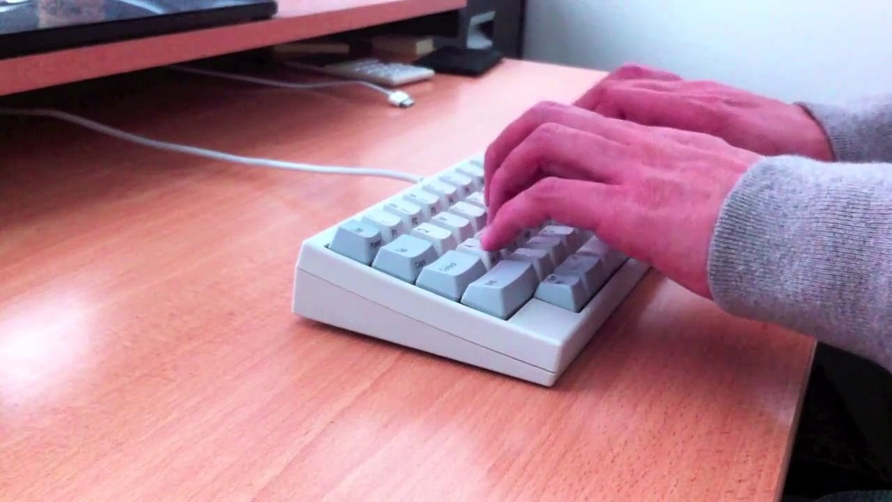 Typing on Happy Hacking Keyboard Pro 2 HHKB Pro 2