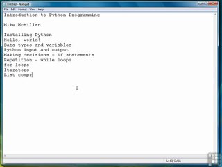 1. Introduction to Python programming