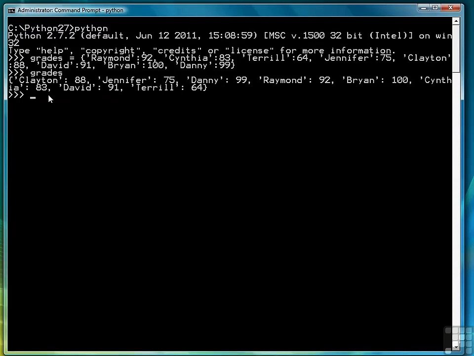 15. Python programming - Using a dictionary to store data