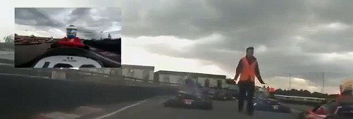 Fernando Alonso termine premier lors d'une course de karting