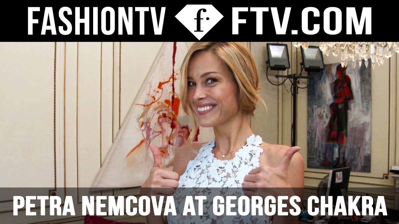 Petra Nemcova at Georges Chakra Fitting | Paris Haute Couture Fall/Winter 2015/16 | FashionTV