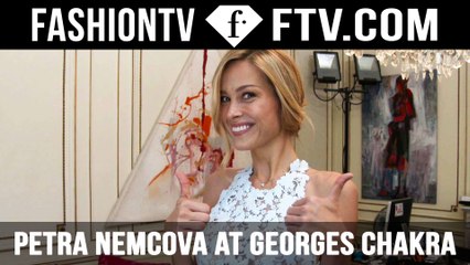 Petra Nemcova at Georges Chakra Fitting | Paris Haute Couture Fall/Winter 2015/16 | FashionTV