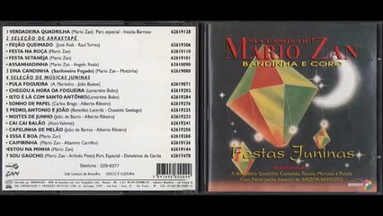 FESTAS JUNINAS ♫ Sucessos de Mário Zan ♫1988 (CD RARO COMPLETO!)