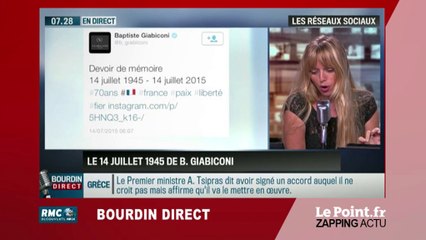 Baptiste Giabiconi sur Twitter : "Devoir de mémoire 14 juillet 1945 - 14 juillet 2015" - Zapping du 15 juillet