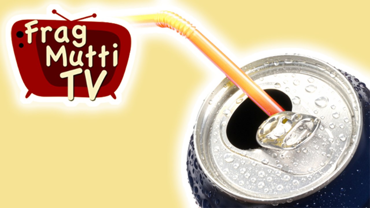 Strohhalm in Getränkedose festhalten - Frag Mutti TV