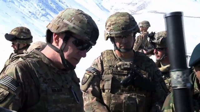 NATO in Afghanistan - Afghan National Army heavy weapons training