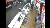 Failed robbery attempt @ Melbourne McDonalds Fail ends with jump attact