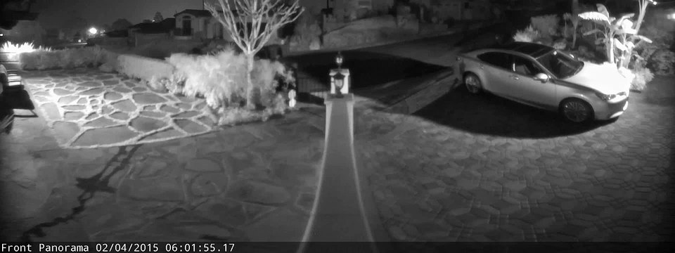 Axis M3027-PVE Panoramic IP Camera Night Time shot (IR Illuminator)