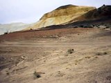 Driving through the Breakaways, near Coober Pedy