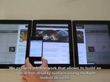 Dynamic Tiling Display: Building an Interactive Display Surface using Multiple Mobile Devices