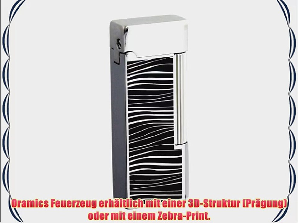 Designer Feuerzeug in kompakter Form Struktur oder Zebramuster (Zebra)