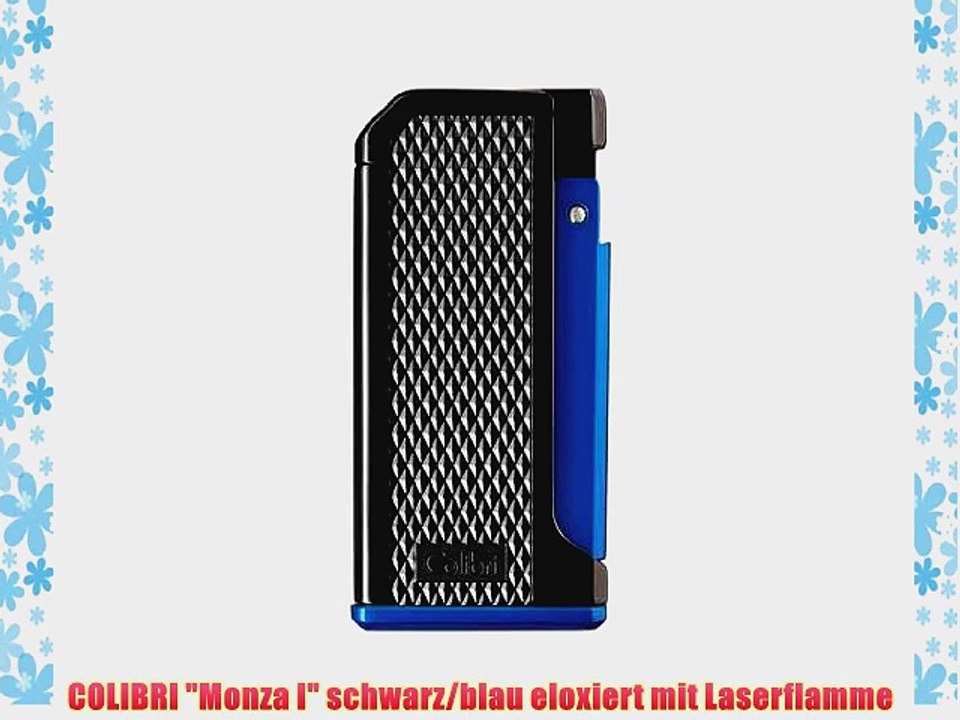 COLIBRI Monza I schwarz/blau eloxiert mit Laserflamme