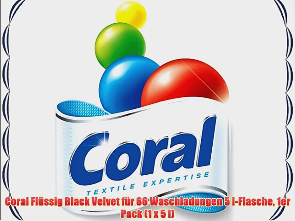 Coral Fl?ssig Black Velvet f?r 66 Waschladungen 5 l-Flasche 1er Pack (1 x 5 l)