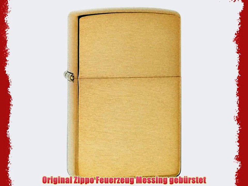 Original Zippo Feuerzeug Messing geb?rstet