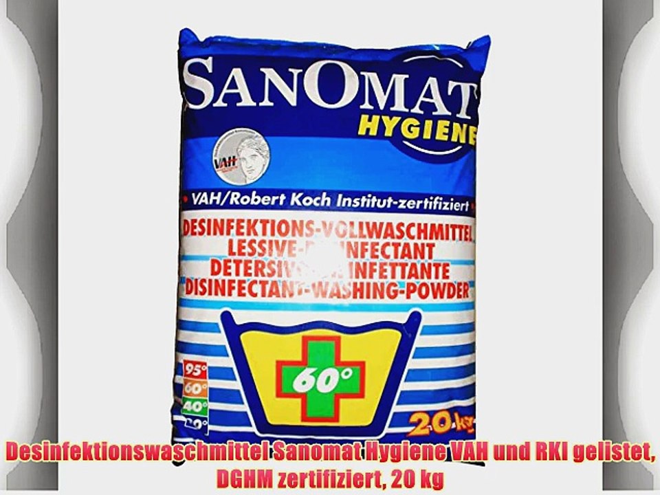 Desinfektionswaschmittel Sanomat Hygiene VAH und RKI gelistet DGHM zertifiziert 20 kg