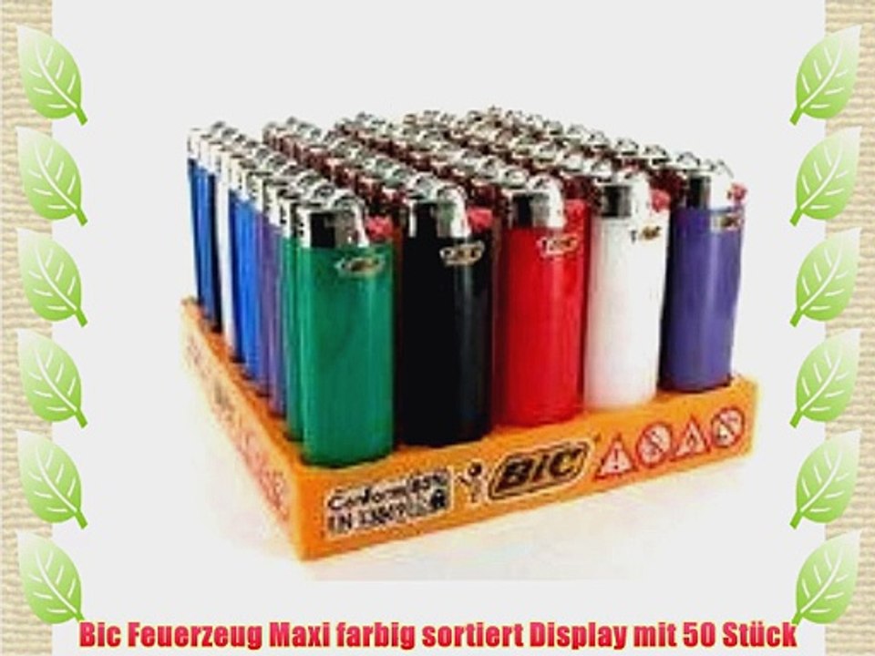 Bic Feuerzeug Maxi farbig sortiert Display mit 50 St?ck