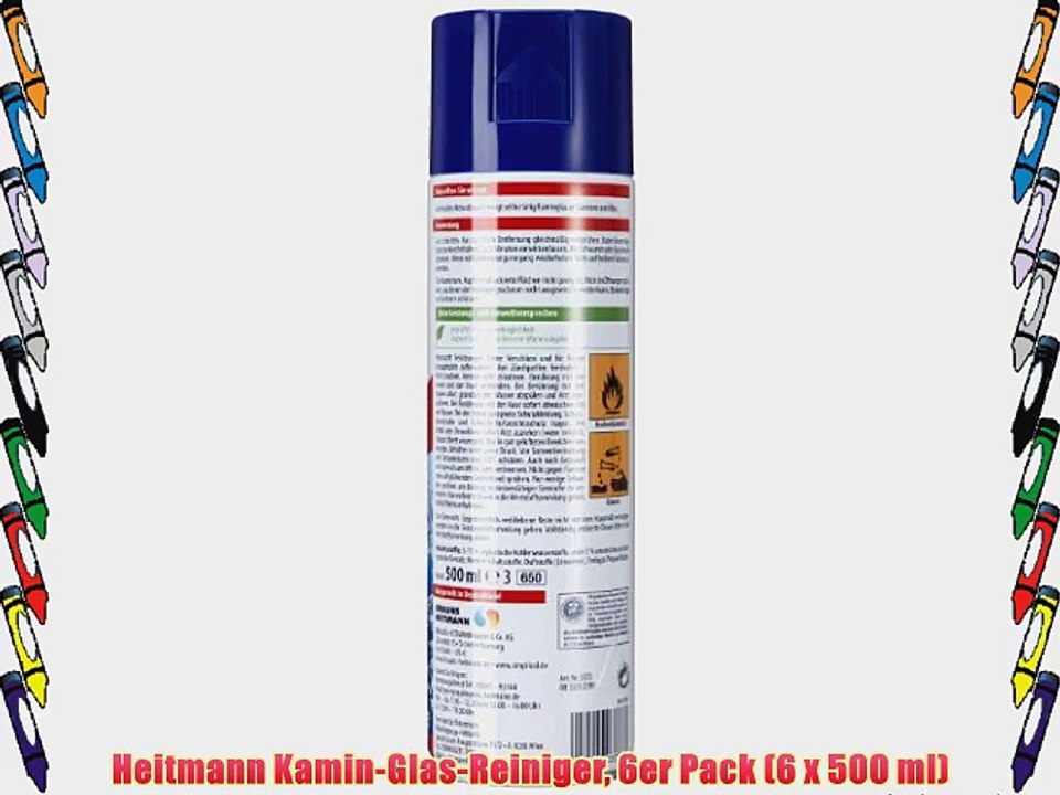Heitmann Kamin-Glas-Reiniger 6er Pack (6 x 500 ml)