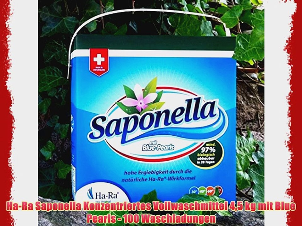 Ha-Ra Saponella Konzentriertes Vollwaschmittel 45 kg mit Blue Pearls - 100 Waschladungen