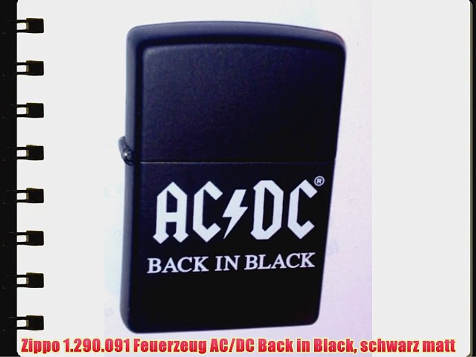 Zippo 1.290.091 Feuerzeug AC/DC Back in Black schwarz matt