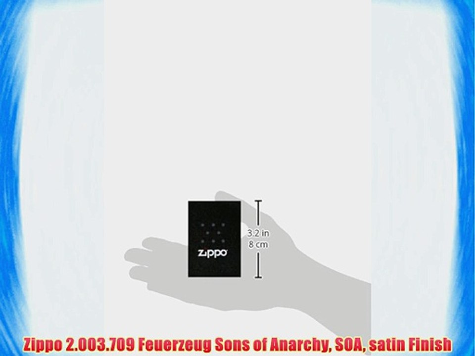 Zippo 2.003.709 Feuerzeug Sons of Anarchy SOA satin Finish