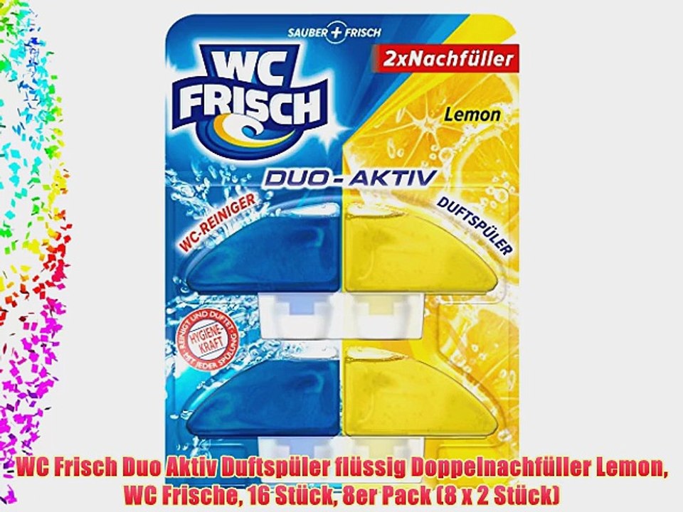 WC Frisch Duo Aktiv Duftsp?ler fl?ssig Doppelnachf?ller Lemon WC Frische 16 St?ck 8er Pack