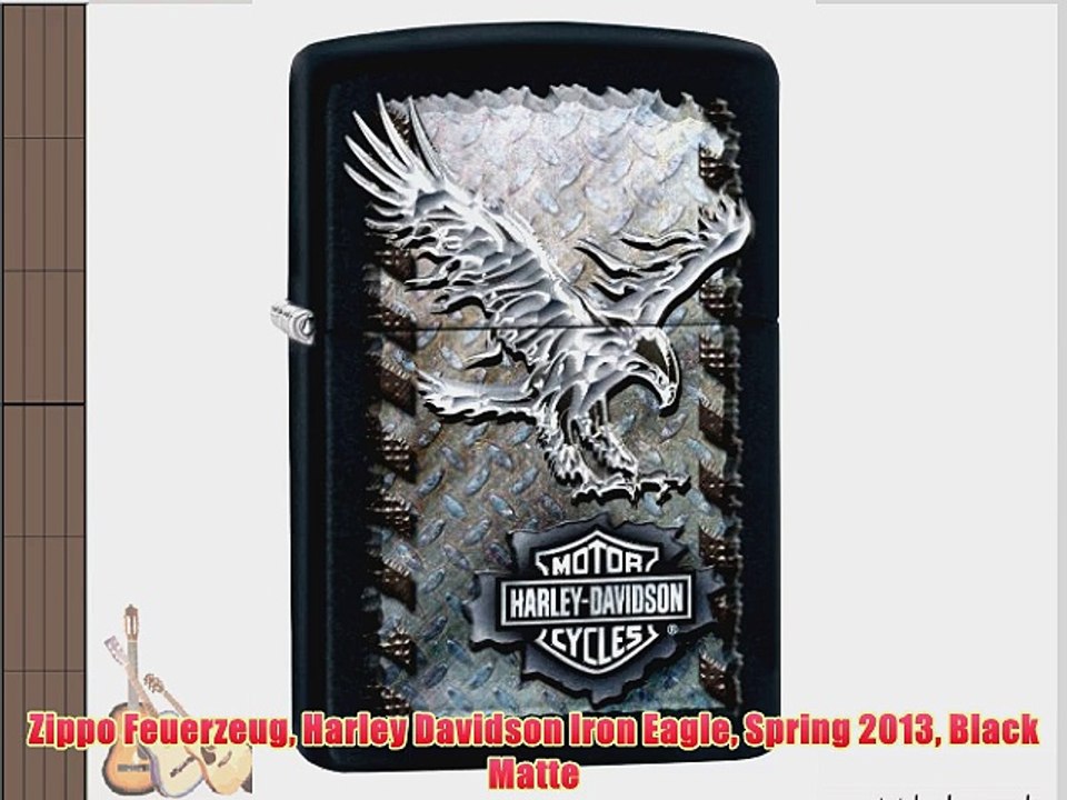 Zippo Feuerzeug Harley Davidson Iron Eagle Spring 2013 Black Matte