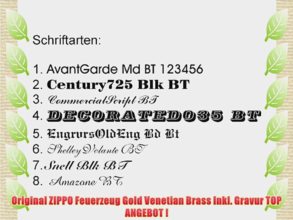 Original ZIPPO Feuerzeug Gold Venetian Brass Inkl. Gravur TOP ANGEBOT !