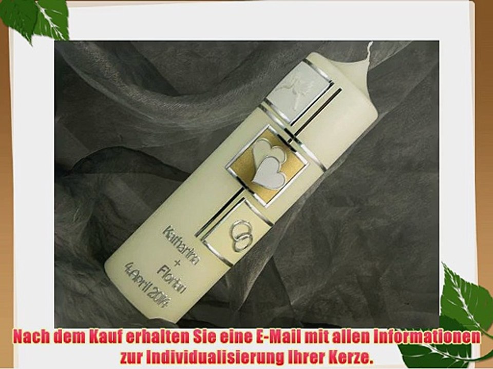 Hochzeitskerze Kerze Hochzeit Traukerze Trauung 16561