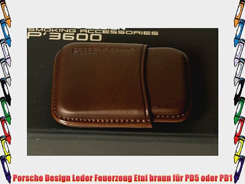 Porsche Design Leder Feuerzeug Etui braun f?r PD5 oder PD1