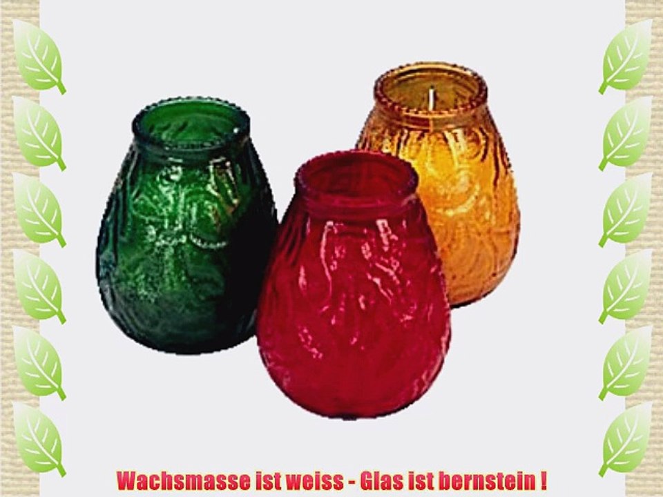 BOLSIUS Windlichter Glas Lowboy in-/outdoor 12er Pack bernstein