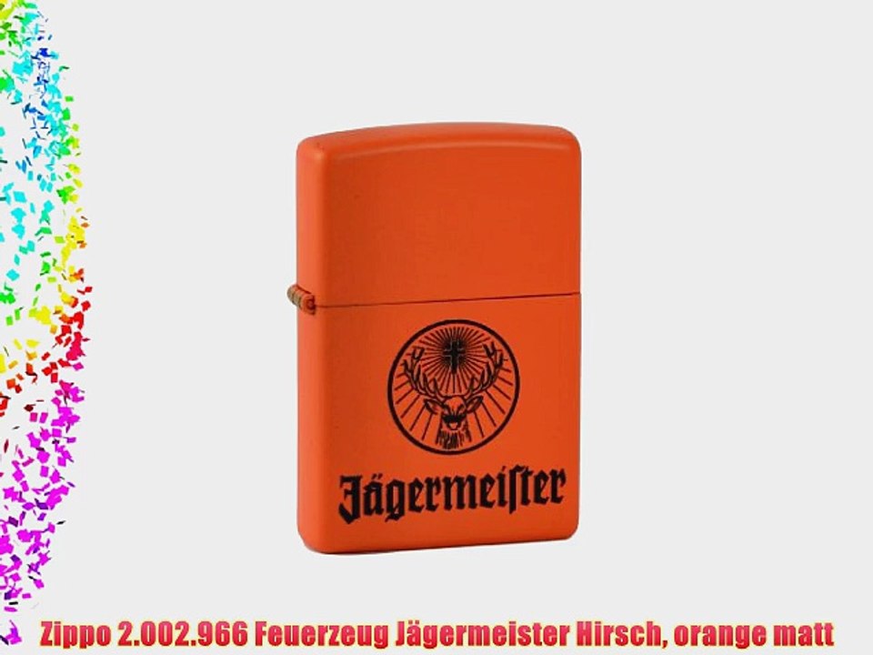 Zippo 2.002.966 Feuerzeug J?germeister Hirsch orange matt
