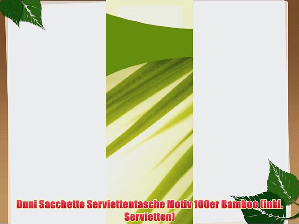 Duni Sacchetto Serviettentasche Motiv 100er Bamboo (inkl. Servietten)