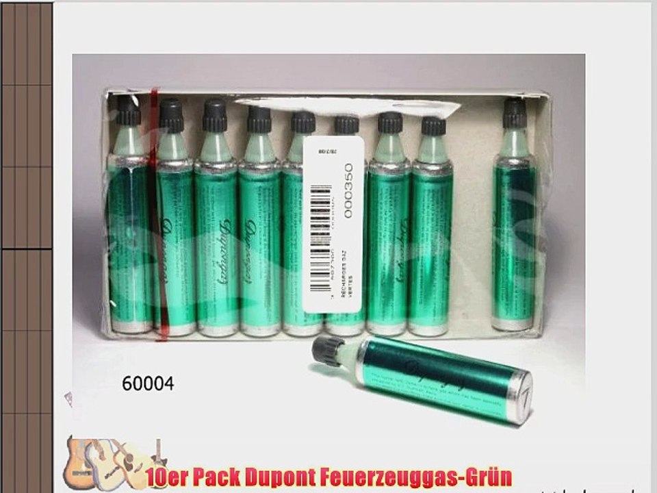 10er Pack Dupont Feuerzeuggas-Gr?n