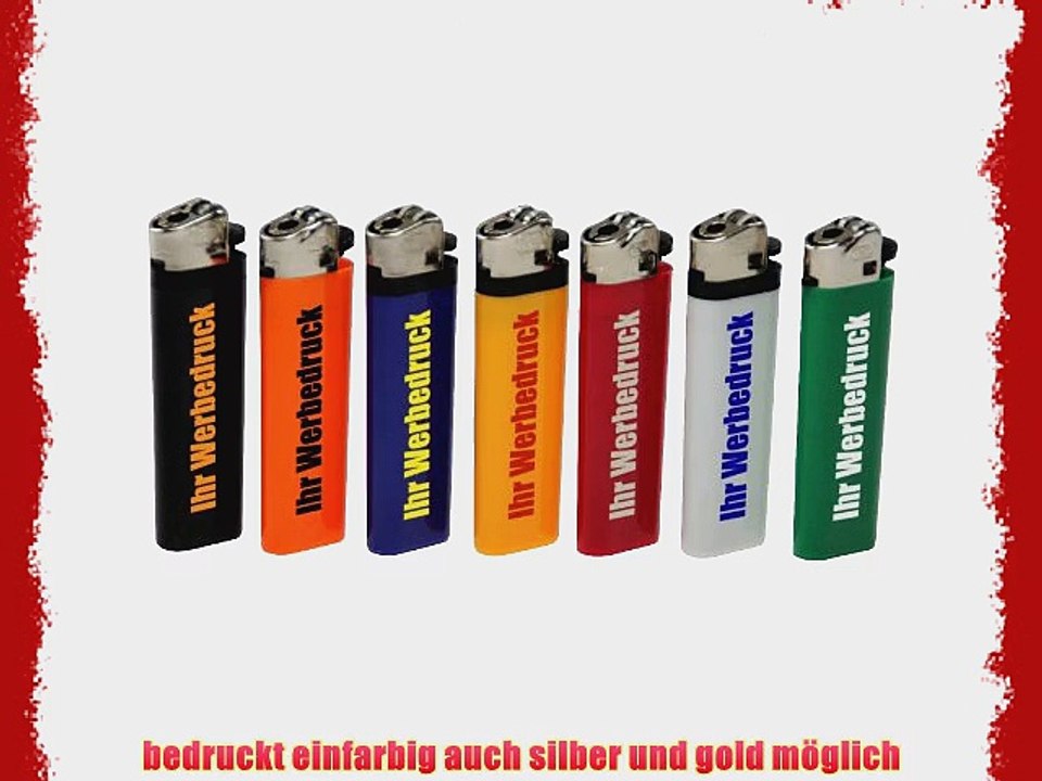 Reibrad-Feuerzeug mit Druck 1-farbig / Werbung / Logo / 100 St?ck