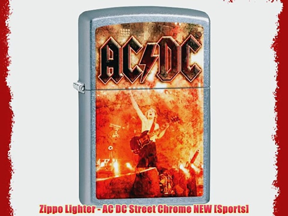 Zippo Lighter - AC DC Street Chrome NEW [Sports]