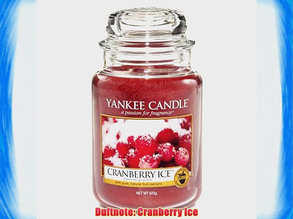 Yankee Candle Classic Housewarmer Gross Cranberry Ice Duftkerze Raum Duft im Glas / Jar 1244595E