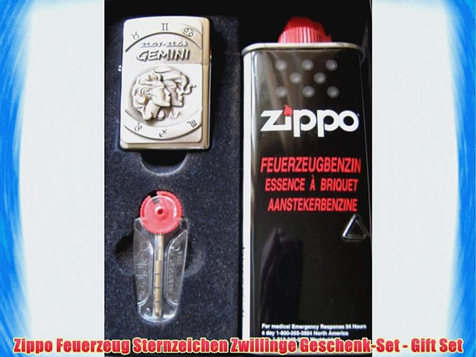Zippo Feuerzeug Sternzeichen Zwillinge Geschenk-Set - Gift Set