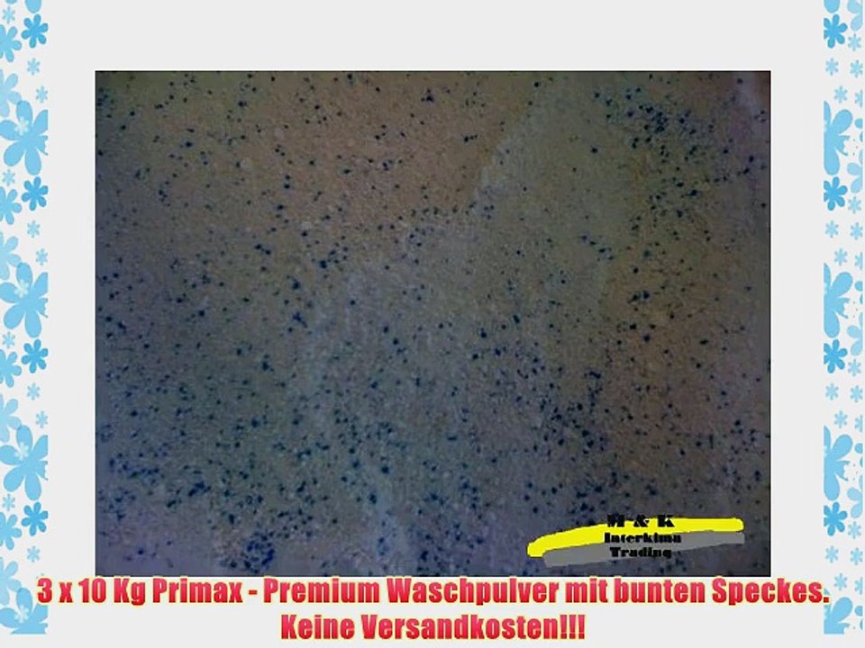 3 x 10 Kg Primax - Premium Waschpulver mit bunten Speckes. Keine Versandkosten!!!