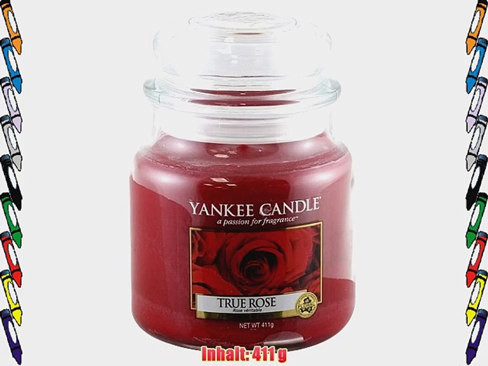 Yankee Candle Classic Housewarmer Mittel True Rose Duftkerze Raum Duft im Glas / Jar 1230691E