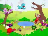 Little green frog and blue bird song - English for Children Nursery Rhymes- English lively songs