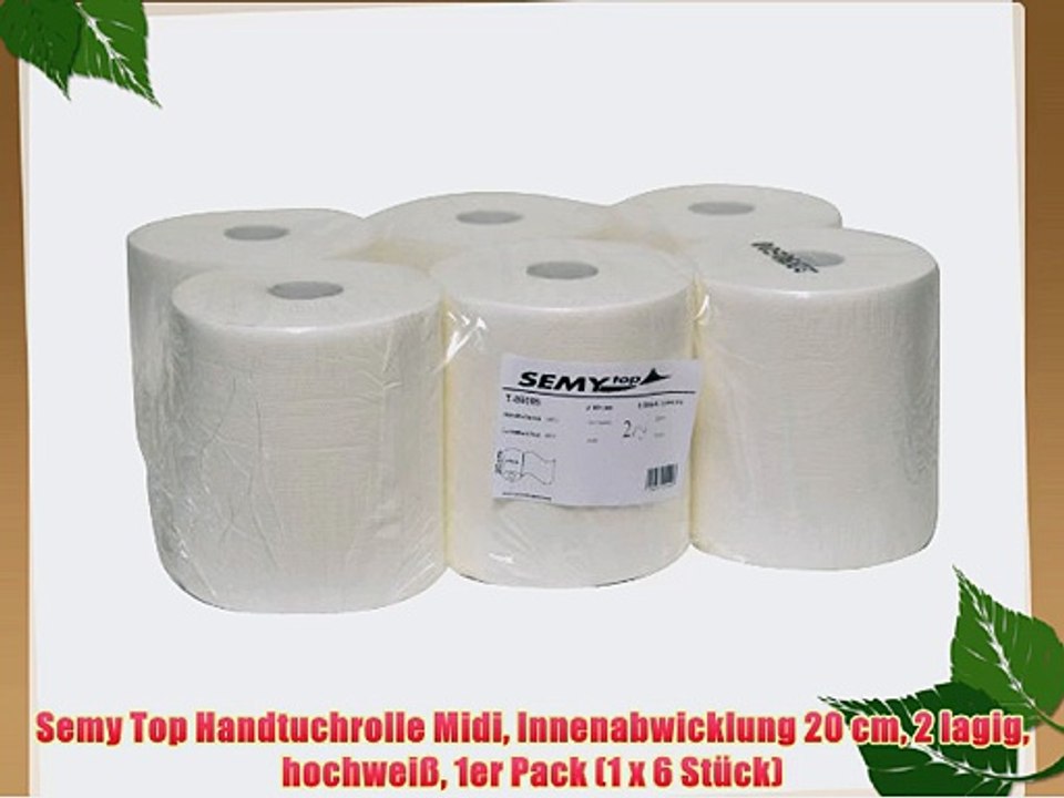 Semy Top Handtuchrolle Midi Innenabwicklung 20 cm 2 lagig hochwei? 1er Pack (1 x 6 St?ck)