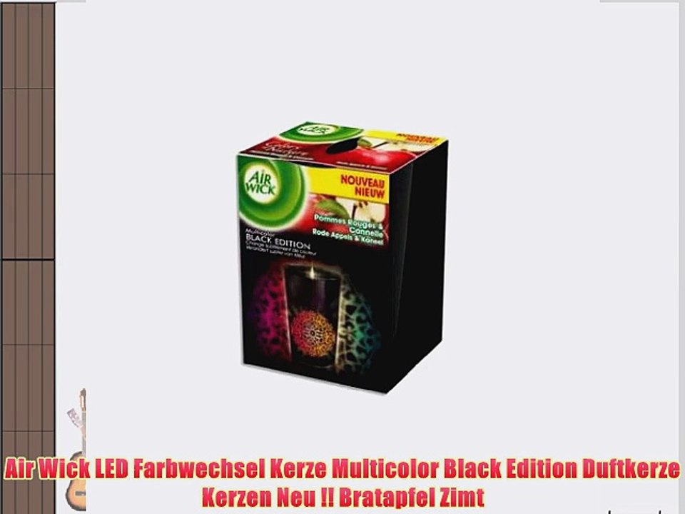 Air Wick LED Farbwechsel Kerze Multicolor Black Edition Duftkerze Kerzen Neu !! Bratapfel Zimt