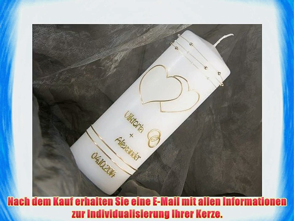 Hochzeitskerze Kerze zur Hochzeit Traukerze 2044