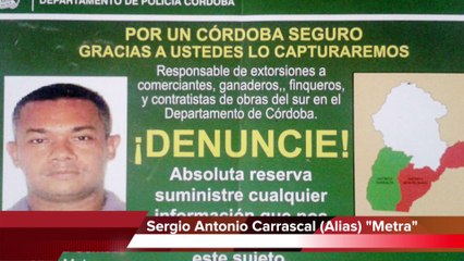 Clan Usuga Capturan a Sergio Antonio Carrascal el "Metralla"