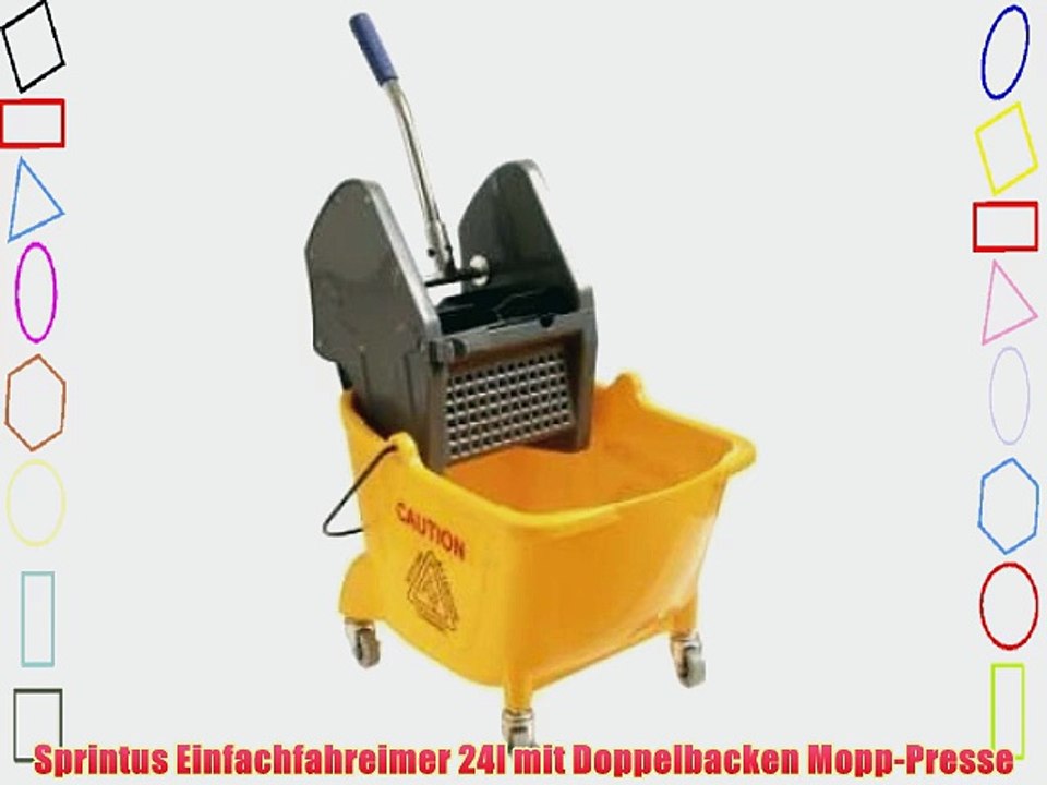 Sprintus Einfachfahreimer 24l mit Doppelbacken Mopp-Presse